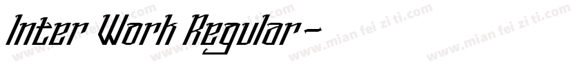 Inter Work Regular字体转换
